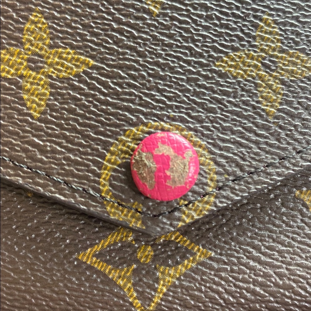 LOUIS VUITTON BROWN JOSEPHINE FUCHSIA MONOGRAM WALLET - Picture 5 of 7
